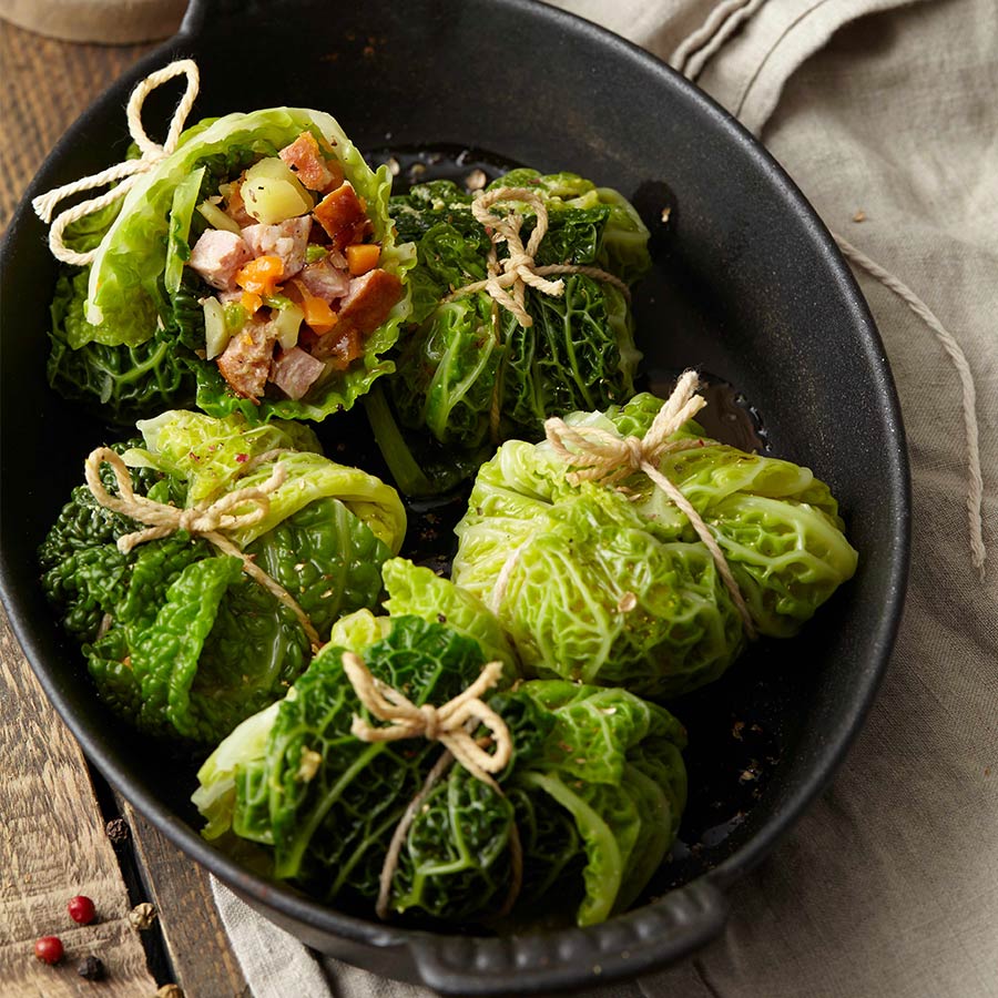 Recette Petits choux verts farcis à la Saucisse de Montbéliard ...
